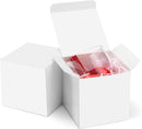 10 Pack of White 8x8x8cm Square Cube Card Gift Box - Folding Packaging Small rectangle/square Boxes for Wedding Jewelry Gift Party Favor Chocolate