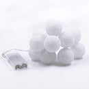20 White 5cm Ball battery string LED - wedding party home event decoration