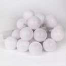 1 Set of 20 LED White 5cm Cotton Ball Battery Powered String Lights Christmas Gift Home Wedding Party Bedroom Decoration Outdoor Indoor
