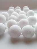 20 White 5cm Ball battery string LED - wedding party home event decoration