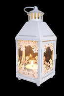 White Metal Miners Lantern Summer Wedding Home Party Room Balconey Deck Decoration 21cm Tealight Candle