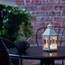 White Metal Miners Lantern Summer Wedding Home Party Room Balconey Deck Decoration 21cm Tealight Candle