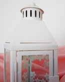 White Metal Miners Lantern Summer Wedding Home Party Room Balconey Deck Decoration 21cm Tealight Candle