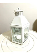 White Metal Miners Lantern Summer Wedding Home Party Room Balconey Deck Decoration 21cm Tealight Candle