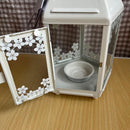 White Metal Miners Lantern Summer Wedding Home Party Room Balconey Deck Decoration 21cm Tealight Candle