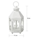 White Metal Miners Lantern Summer Wedding Home Party Room Balconey Deck Decoration 21cm Tealight Candle