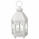 White Metal Miners Lantern Summer Wedding Home Party Room Balconey Deck Decoration 21cm Tealight Candle