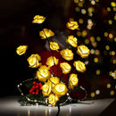 1 Set of 50cm H 20 LED White Rose Tree Branch Stem Fairy Light Wedding Event Party Function Table Vase Centrepiece Decoration