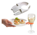 20 Pack Of 75mm White Wine Glass Dinner Lunch Plate Clip Holder - Stand Up Buffet Party  - Promotion Merchandise Gift