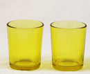 10 Pack Yellow Glass Votive Candle Holders Table Centreoieces  Xmas Wedding Anniversary Event Recption Party Function or Home Decor