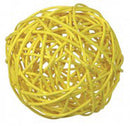1 Set of Yellow 5cm Rattan Cane 20 Ball Battery Power 3m String Lights Christmas Gift Home Wedding Party Bedroom Decoration Table Centrepiece