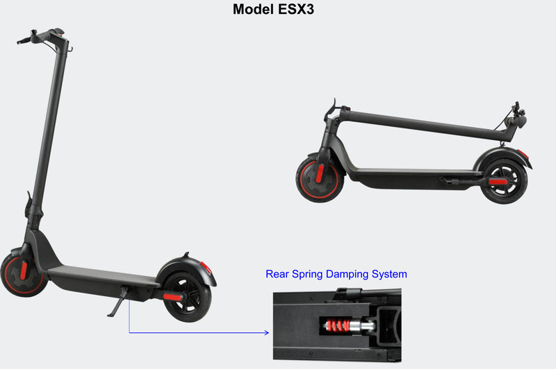 ZOOM ESX3 Electric Scooter 350w Rear Suspension Rear Drive escooter IPX4