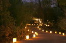 20 Pack White Happy Birthday Luminary Paper Candle Tea Light Lantern Bags Garden Anniversary Birthday Night Decorations Evening Party
