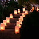 20 Pack White Heart Luminary Paper Candle Tea Light Lantern Bags Garden Wedding Anniversary Birthday Night Decorations Evening Party