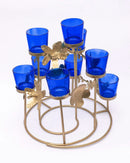 20 Pack Blue Glass Votive Tealight Candle Holders House Party Centerpiece Xmas Wedding Decor Glass Candlestick Party Decorations
