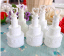 25 Pack Wedding Cake Blow Bubble Bottles White Plastic 6cm High Bomboniere Favour Guest Gift