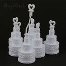25 Pack Wedding Cake Blow Bubble Bottles White Plastic 6cm High Bomboniere Favour Guest Gift