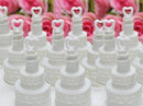 25 Pack Wedding Cake Blow Bubble Bottles White Plastic 6cm High Bomboniere Favour Guest Gift