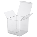 100 Pack of 8cm Square Cube - Product Showcase Clear Plastic Shop Display Storage Packaging Box