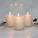 20 Pack Frosted White Glass Votive Candle Holders for Candle Making Kit Tealight Candles Cup Home Decoration
