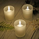 20 Pack Frosted White Glass Votive Candle Holders for Candle Making Kit Tealight Candles Cup Home Decoration