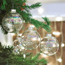 4 x Glass Bauble 8cm Diameter Round Clear with Silver Cap - table or tree centrepice personal memory theme craft gift