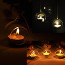 10 x Hanging Clear Glass Ball Tealight Candle Holder - 10cm Diameter / High - Wedding Globe Decor Terrarium Succulent Plant Holder Decor Craft Gift