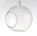 4 x Hanging Clear Glass Ball Tealight Candle Holder  - 10cm Diameter / High - Wedding Globe Decoration Terrarium Succulent Plant Holder Decor