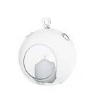 24 pack Hanging Clear Glass Ball Tealight Candle Holder  - 8cm Diameter / High - Wedding Globe Decoration Terrarium Succulent Plant Holder Decor
