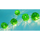 1 Set of Green 5cm Rattan Cane 20 Ball Battery Powered 3m String Lights Christmas Gift Home Wedding Party Bedroom Decoration Table Centrepiece