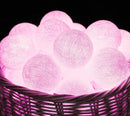 20 Ball HOT Pink 3m String Light Battery Box 5cm Cotton Ball  Christmas Birthday Bbay Girl Special Occasion Decoration