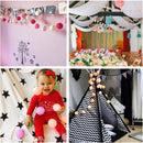 1 Set of 20 LED Pink 5cm Cotton Ball Battery Powered String Lights Christmas Gift Home Wedding Party Girl Bedroom Decoration Outdoor Indoor Table