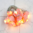20 Pink Rose 3D Fairy Lights 3M String, Battery (AA) Indoor & Outdoor Decorations Wedding Valentines Romantic Room Table Lighting