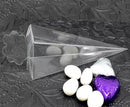 10 Pack of Clear Pyramid Triangle Shaped Small Clear Gift Box - Bomboniere Jewelry Gift Party Favor Model Candy Chocolate Soap Box
