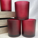 10 Pack Red Frosted Glass Votive Tealight Candle Holders Valentines Day Xmas Wedding Decor Glass Candlestick Party Decorations Bridal Baby Event