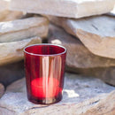 10 Pack Red Glass Votive Tealight Candle Holders House Party Centerpiece Xmas Wedding Decor Glass Candlestick Party Decorations Valentines Event