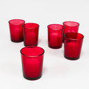 10 Pack Red Glass Votive Tealight Candle Holders House Party Centerpiece Xmas Wedding Decor Glass Candlestick Party Decorations Valentines Event