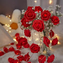 Red Rose battery string fairy light - party night light wedding romantic decoration or gift - battery powered