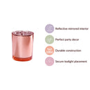 20 Pack Rose Gold Pink Votive Tealight Candle Holders Valentines Day Mercury  Wedding Decor Glass Candlestick Party Decorations