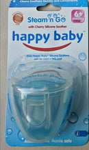 12 x 4 (48 Pieces) Pack - Bulk Buy Resell Happy Baby Steam n Go Cherry Silicone Soother