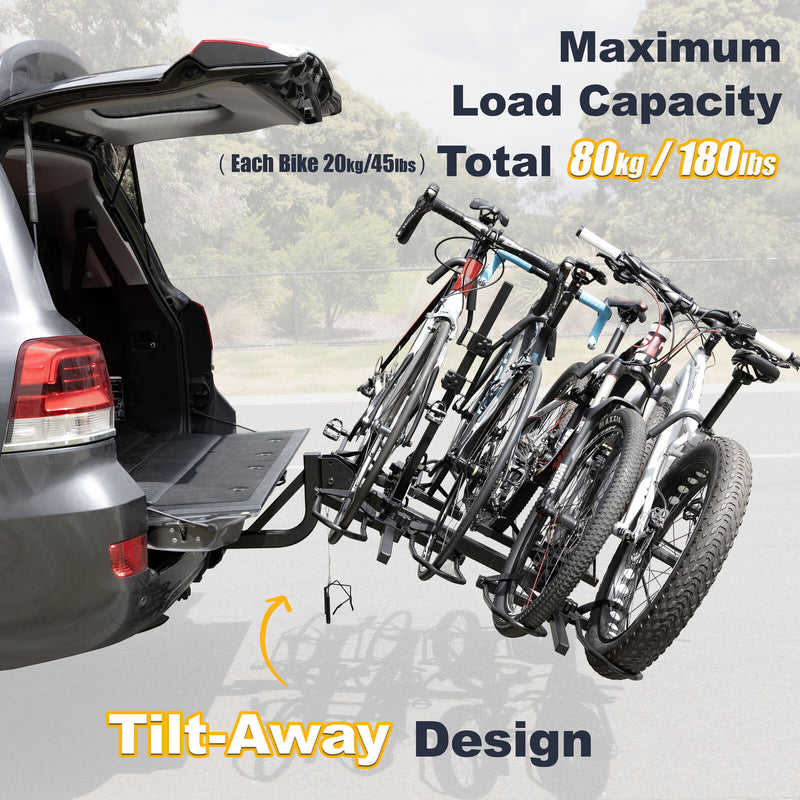 4 Bike Platform Car Rack - Hollywood Sport Rider-SE  2" Hitch Tow Bar - for 20"-29" MTB 700C Road Bikes