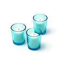 20 Pack Turquoise Glass Votive Tealight Candle Holders House Party Centerpiece Xmas Wedding Decor Glass Candlestick Party Decorations Bridal Baby