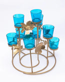 20 Pack Turquoise Glass Votive Tealight Candle Holders House Party Centerpiece Xmas Wedding Decor Glass Candlestick Party Decorations Bridal Baby