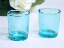10 Pack Turquoise Glass Votive Tealight Candle Holders House Party Centerpiece Xmas Wedding Decor Glass Party Decorations Baby Shower Event