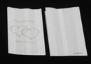 200 Pack Wedding Cake Bags Greaseproof Wax Paper Slice Take Home Favour Silver Heart n Message
