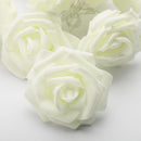 50 White Rose 3D Fairy Lights 5M LONG String, Battery (AA) Indoor & Outdoor Decorations Wedding Valentines Romantic Room Table Lighting