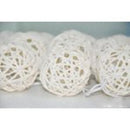 1 Set of 20 LED Cream White 5cm Rattan Cane Ball Battery Powered String Lights Christmas Gift Home Wedding Party Bedroom Decoration Table Centrepiece