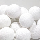 1 Set of 20 LED White 5cm Cotton Ball Battery Powered String Lights Christmas Gift Home Wedding Party Bedroom Decoration Outdoor Indoor
