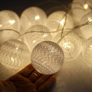 20 White 5cm Ball battery string LED - wedding party home event decoration
