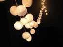 1 Set of 20 LED White 5cm Cotton Ball Battery Powered String Lights Christmas Gift Home Wedding Party Bedroom Decoration Outdoor Indoor